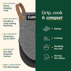 Cuisinart Heritage Mini Oven Mitts – 5.5” x 7” Heat-Resistant Kitchen Mitts - Image 5