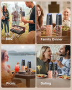 Sangcon Gravity Electric Salt and Pepper Grinder Set Shakers - Image 9