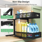 Under Sink Organizer, 2 Tier Pull out Cabinet Organizer Baskets - Image 6