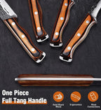 Naitesen 4PCS Hand Forged Butcher Knife and Kitchen Knife 2 in 1 Set, Heavy - Image 6