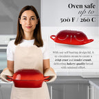 Dutch Oven For Sourdough Bread Baking – Enamelled Cast Iron Bread Loaf Pot – - Image 3