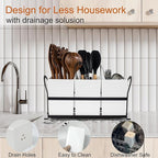 Czlizdyt Large Kitchen Utensil Holder, Drainage Utensil Caddy - Image 2