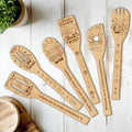 CUTHOLLOW 6PCS Chef Gnome Wooden Kitchen Cooking Utensil Set, 11.9in Non Toxic by CUTHOLLOW