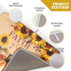 Fall Pumpkin Sunflower Dish Drying Mat 18”x24” Faith Family Fall Drying Mat - Image 4