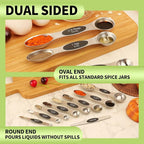 Magnetic Measuring Spoons Set Stainless Steel - Image 8
