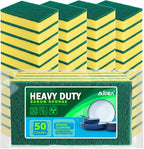 AIDEA Sponges Kitchen, 50 Pack Heavy Duty Dish Sponge, Cleaning Dish Scrubber by AIDEAHOME