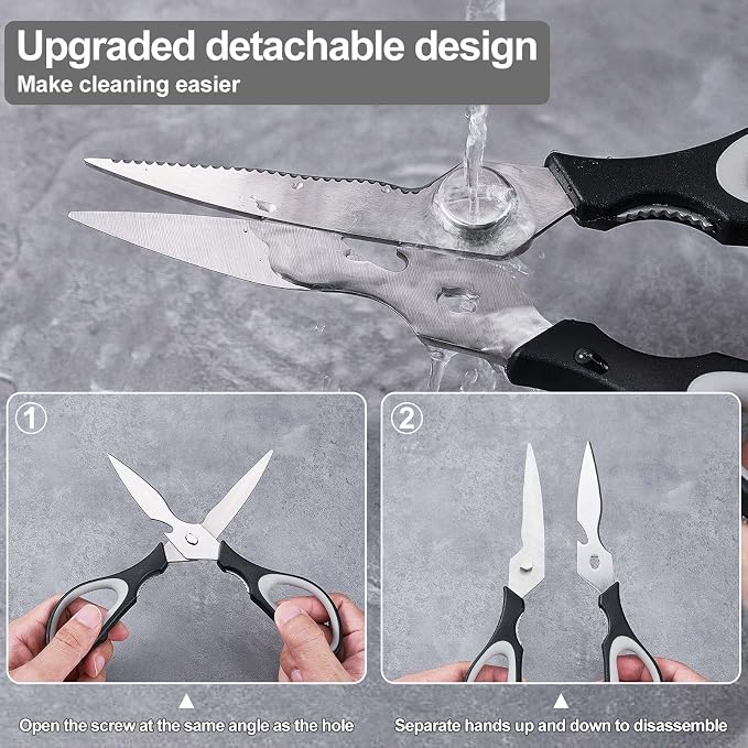 3-Pack Kitchen Shears Heavy Duty All Purpose Stainless Steel Scissors - Image 5
