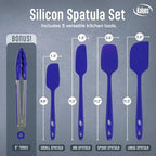 Kaluns Silicone Spatula Set, 4 Rubber Spatulas 600°F Heat Resistant, Nonstick - Image 3