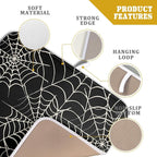 Halloween Dish Drying Mat for Kitchen Counter 16x18 Spider Web Black Holiday - Image 4