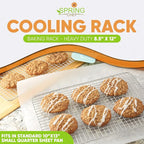 Spring Chef 8.5 x 12 Inch Stainless Steel Cooling Rack - Image 2