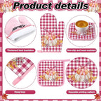 Fanfanwin 10 Pcs Thanksgiving Pumpkin Kitchen Decor Set Pink Kitchen Towels Pot - Image 4
