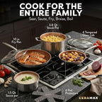Gotham Steel Ceramax 12 Pcs Tri Ply Hybrid Stainless Steel Cookware Set - Image 3