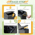 Greesum 33 Gallon Outdoor Trash Can - Image 2