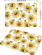 Spring Summer Dish Drying Mat of Kitchen Counter 18×24 Inch Floral Drainer Pad - Image 2