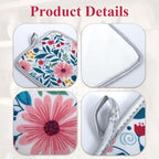 Floral Oven Mitts and Pot Holders Sets 2 Pcs, Canvas Heat Resistant Kitchen - Image 3