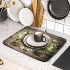 Flower Vase Dish Drying Mats 16x18 Inch Rustic Wood Reversible Microfiber - Image 5