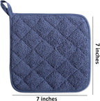 DII Basic Terry Collection Quilted 100% Cotton, French Blue, 3 Piece - Image 2
