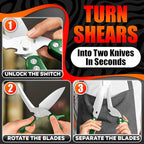 Heavy Duty Poultry Shears – Kitchen Shears Dishwasher Safe, Spring-Loaded - Image 6