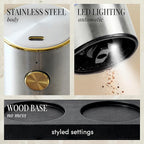Electric Salt and Pepper Grinder Set Rechargeable – Stainless Steel Salt and - Image 5