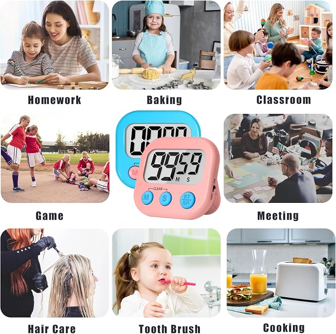 ZILLEEN Classroom Timer for Kids Teachers 6 Pack Digital Timers - Image 5