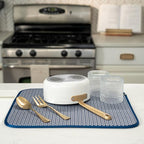 S&T INC. Dish Drying Mat, 16” x 18”, Absorbent Microfiber Kitchen Counter Mat - Image 4