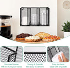 Wall Mount Coffee Cup Lid Holder Organizer 3 Compartments Coffee Cup Lid - Image 3