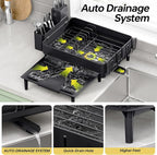 Urackify Dish Drying Rack for Kitchen Counter, 304 Stainless Steel Dish Rack - Image 2