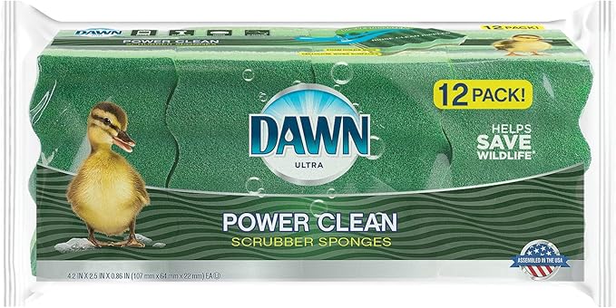Dawn Power Clean Dual-Sided Scrubber Sponges by Dawn