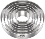 M JNGMEI 6 Pieces Stainless Steel Cookie Biscuit Cutter Set 2'' by MJINGMEI