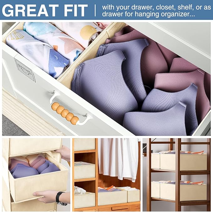Criusia Drawer Organizer Clothes, 24 Pack Dresser Organizer Bins - Image 4
