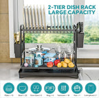 Simple Trending Dish Drying Rack, 2-Tier Dish Rack - Image 3
