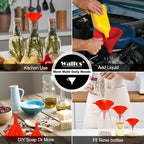 walfos 4pcs Kitchen Plastic Funnel, Automotive Funnel - Image 6