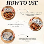 Reusable Aluminum Foil Food Cover, Heat-Insulating, Freshness-Preserving - Image 7