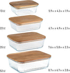 Set of 4 Stackable Space-Saving Nesting Glass Bowls - Image 2