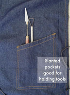 BLUE DENIM, the original split overlapped apron - Image 5