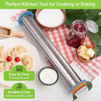 Rolling Pin with Thickness Rings and Red Silicone Baking Mat, Adjustable - Image 5