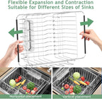 Fanbsy Dish Drying Rack in Sink, Extendable Stainless Steel Dish Drainers - Image 6