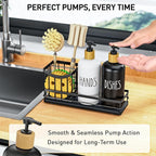Moforoco Kitchen Dish Soap Dispenser Set, 16OZ Glass Bottle, Hand and Dish Soap - Image 5