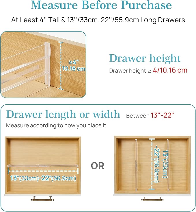 Vtopmart 8 Pack Drawer Dividers - Image 3