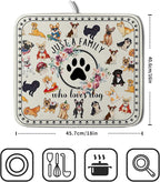 Lovely Dogs Dish Drying Mat Absorbent Printed Drying Pad - Image 2