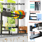ADBIU 【Fit Sink 24.5"- 32" L 2023 Version Over Sink Dish Drying Rack Snap-On - Image 4