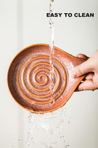 LAUCHUH Spoon Rest for Stove Top, Cooking Spoons, Kiln-Transformed Red - Image 8