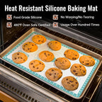 Non Stick Pastry Mat with 10 Quick Recipes, Silicone Dough Mat - Image 6