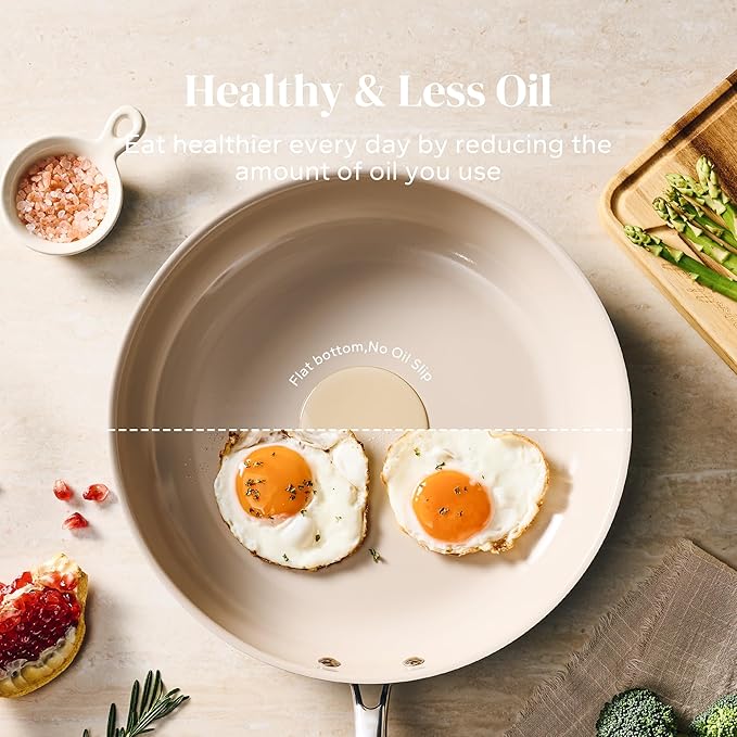Redchef Non Stick Ceramic Frying Pan Set, Non Toxic Ceramic Pans - Image 4