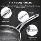 Ammeloo Hybrid Tri-Ply Stainless Steel Frying Pan Set, Non Stick Frying Pans - Image 9