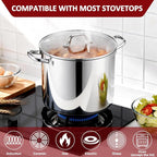 Herogo 16-Quart 18/10 Stainless Steel Stock Pot - Image 4