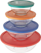 Pyrex Smart Essentials Mixing Bowl Set Including Locking Lids, 8 piece - Image 3
