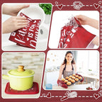 Leinuosen 8 Pcs Kitchen Towels and Oven Mitts Sets Pot Holders Dishcloths Set - Image 6