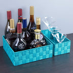 Posprica Woven Storage Baskets for Organizing, Small Black Baskets Cube Bin - Image 5