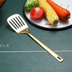 Gold Spatulas, Berglander Slotted Turner Titanium Gold Plating, Metal Turner - Image 2